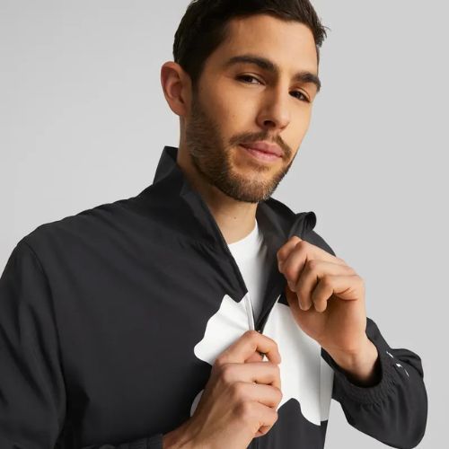 Férfi edződzseki PUMA Train Big Cat Lined Woven puma fekete puma fekete