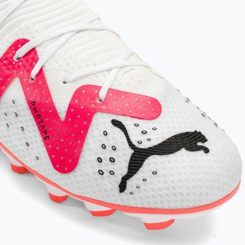 PUMA Future Pro FG/AG Jr gyermek focicipő puma fehér/puma fekete/tűz orchidea