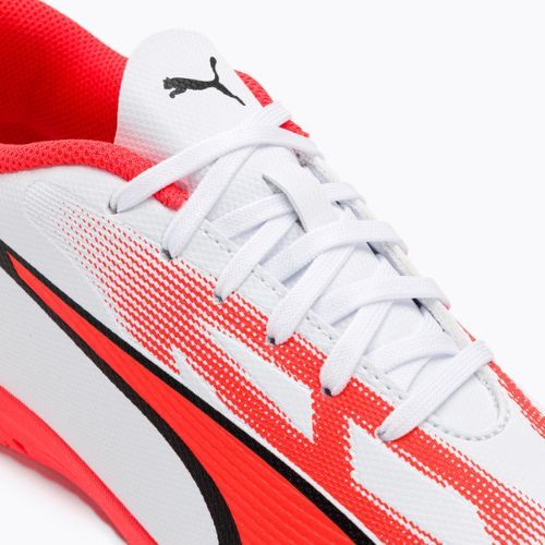 PUMA Ultra Play IT Jr gyermek futballcipő puma fehér/puma fekete/tűz orchidea