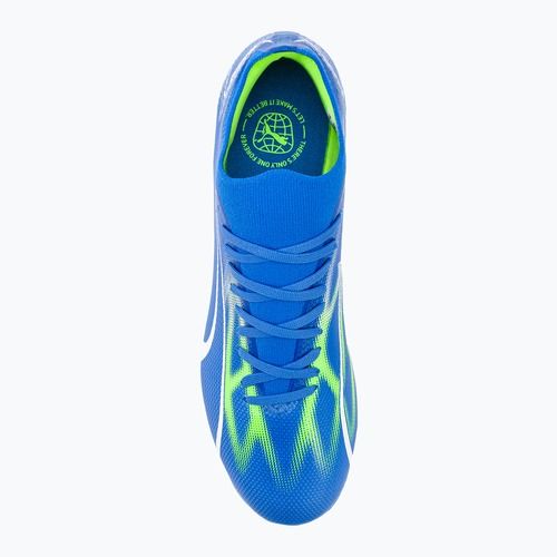 PUMA Ultra Match FG/AG férfi futballcipő ultra kék/puma fehér/pro zöld