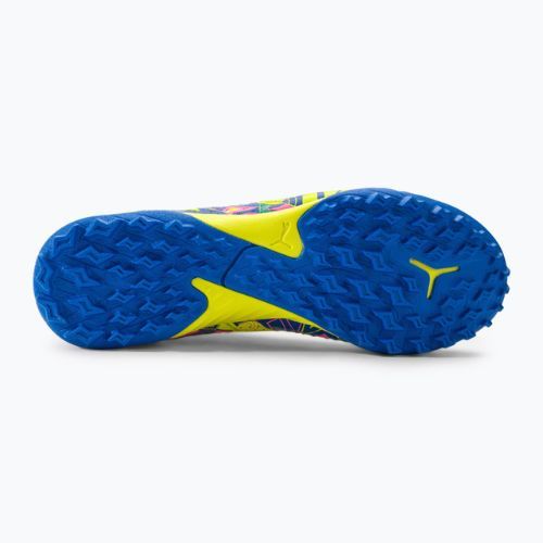 PUMA Future Match Energy TT + Mid Jr gyermek labdarúgócipő ultra kék/sárga riasztás/világító rózsaszín