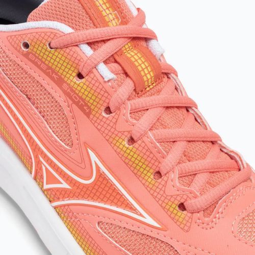 Női tenisz cipő Mizuno Break Shot 4 AC candy coral / fehér / fusion coral
