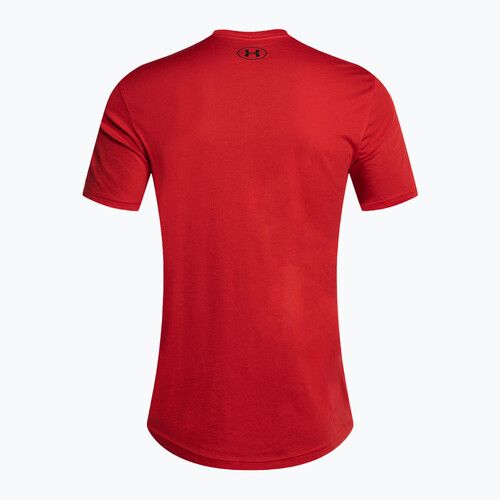 Under Armour Sportstyle Left Chest SS férfi edzőpóló piros/fekete