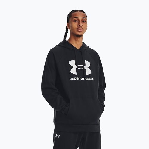 Férfi Under Armour Rival Fleece Logo HD kapucnis pulóver fekete/fehér