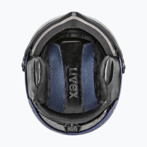 Női síbukósisak UVEX Wanted Visor WE fleece csillogás/arany matt/tükör arany füst