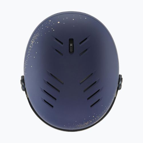 Női síbukósisak UVEX Wanted Visor WE fleece csillogás/arany matt/tükör arany füst