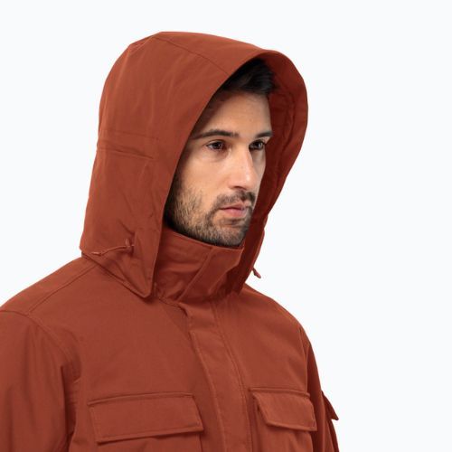 Férfi télikabát Jack Wolfskin Glacier Canyon Parka kárminpiros színű parka