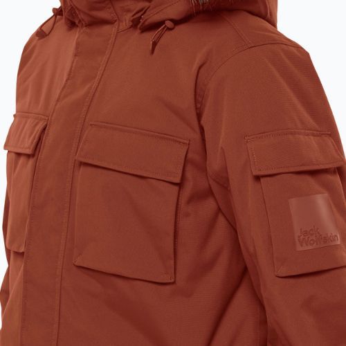 Férfi télikabát Jack Wolfskin Glacier Canyon Parka kárminpiros színű parka