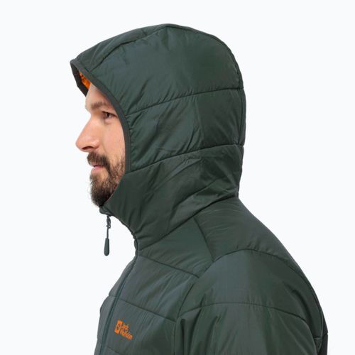 Jack Wolfskin férfi pehelypaplan dzseki Lapawa Ins Hoody fekete olívazöld