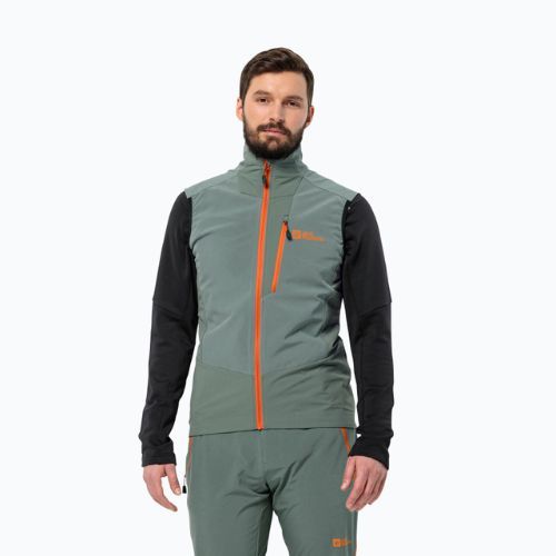 Jack Wolfskin férfi túrázó ujjatlan Alpspitze sövény zöld