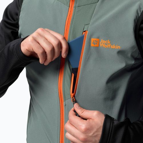 Jack Wolfskin férfi túrázó ujjatlan Alpspitze sövény zöld
