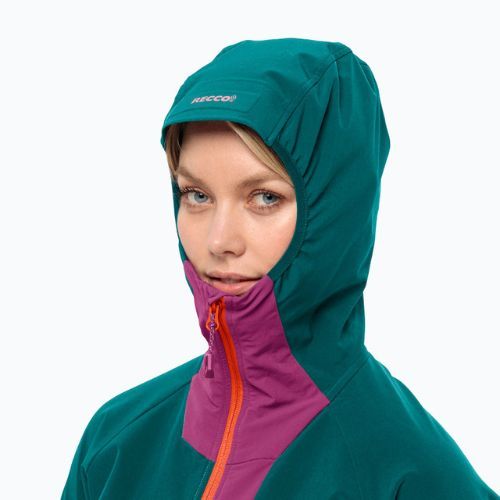 Jack Wolfskin női softshell dzseki Alpspitze Hoody tengerzöld