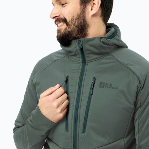 Jack Wolfskin férfi pehelykabát Alpgrat Pro Ins Fz hedge zöld