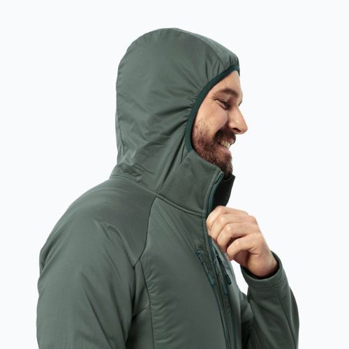 Férfi hibrid dzseki Jack Wolfskin Alpgrat Pro Ins Fz sövényzöld