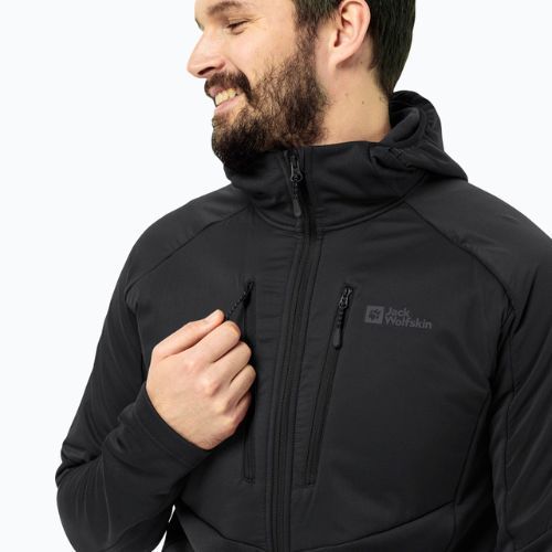 Férfi hibrid dzseki Jack Wolfskin Alpgrat Pro Ins Fz fekete