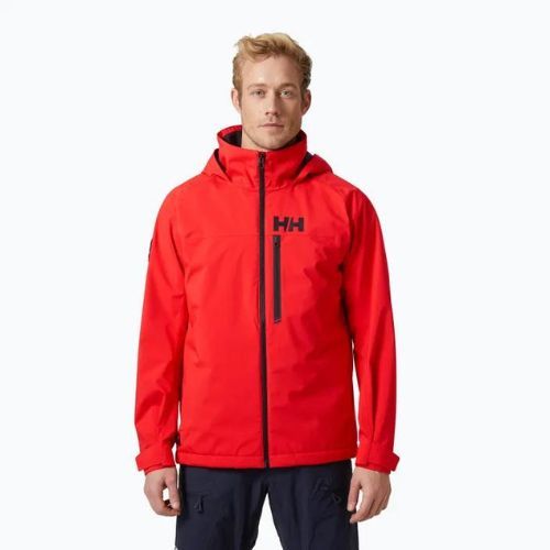 Férfi vitorlás dzseki Helly Hansen Hp Racing Lifaloft kapucnis riasztás piros