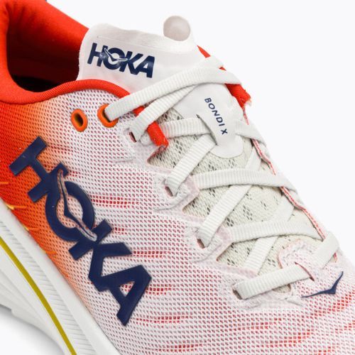 HOKA Bondi X blanc de blanc/flame férfi futócipő