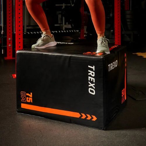 TREXO TRX-PB08 8kg-os plyometric box fekete