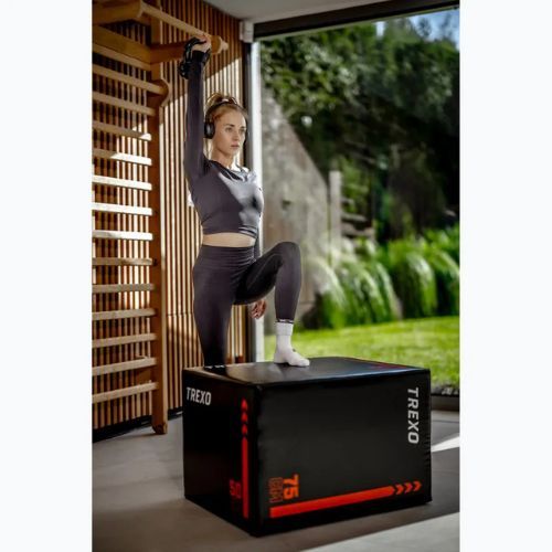 TREXO TRX-PB08 8kg-os plyometric box fekete