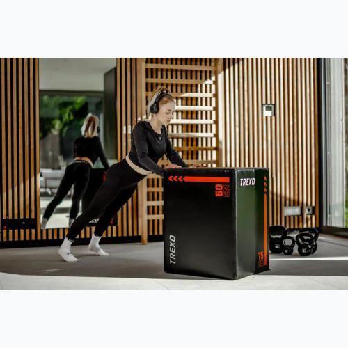 TREXO TRX-PB08 8kg-os plyometric box fekete