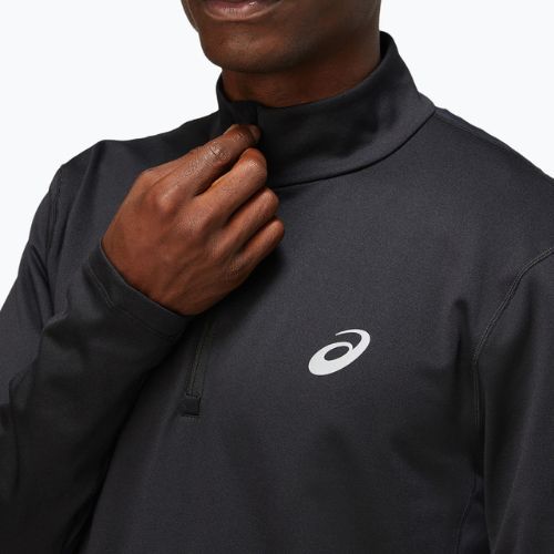 Férfi ASICS Core 1/2 Zip Winter Top teljesítmény fekete futó melegítőfelső