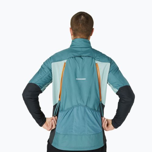 Férfi ASICS téli futó dzseki ködös teal/grafitszürke