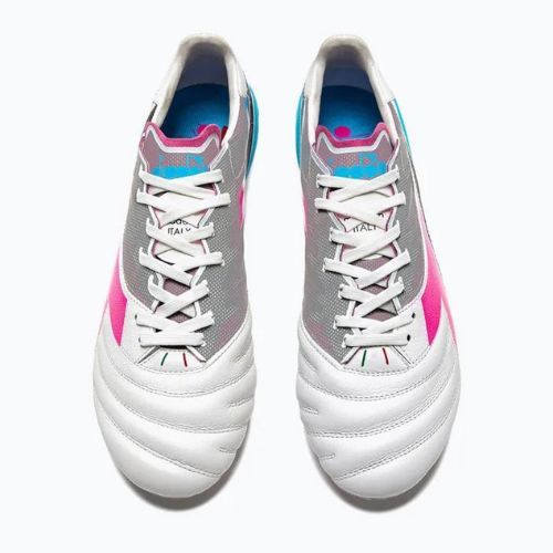 Férfi Diadora Brasil Elite Veloce GR ITA LPX futballcipő fehér/rózsaszín fluo/kék fluo