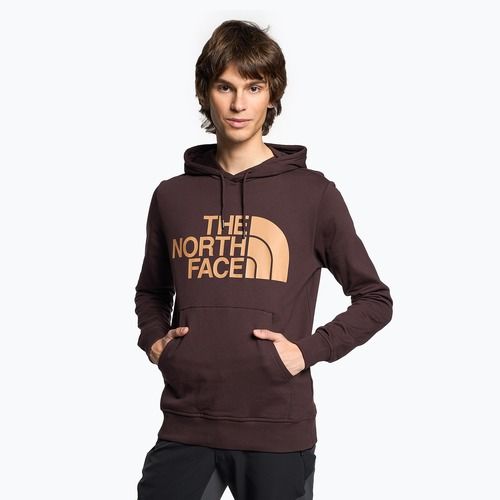 Férfi The North Face Standard Hoodie szénbarna/mandulavajas melegítőfelső