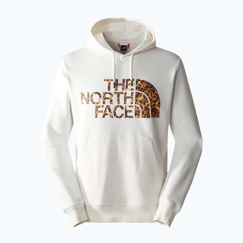 Férfi The North Face Standard Hoodie gardenia fehér/szénbarna víz torzítás nyomtatással