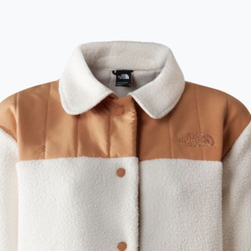 Női pulóver The North Face Cragmont Fleece Shacket gardenia white/almond butter
