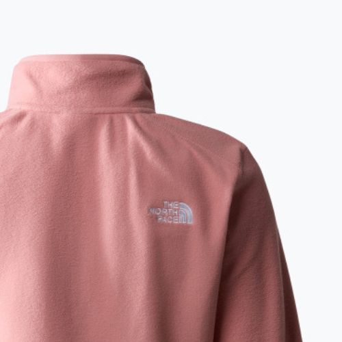 Női gyapjú pulóver The North Face 100 Glacier 1/4 Zip árnyékos rózsaszínű