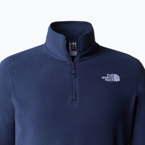 Férfi gyapjú pulóver The North Face 100 Glacier 1/4 Zip csúcs navy