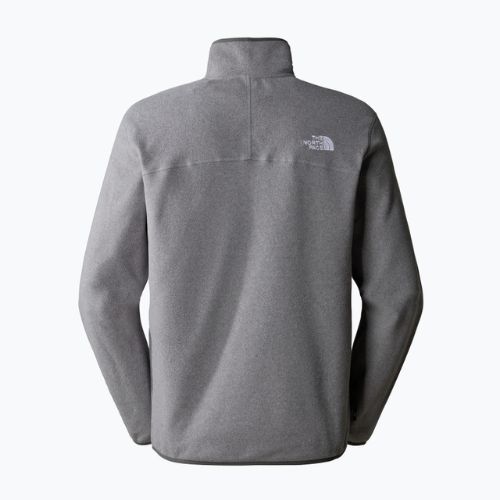 Férfi The North Face 100 Glacier 1/4 Zip fleece pulóver közepes szürke szürke szürke