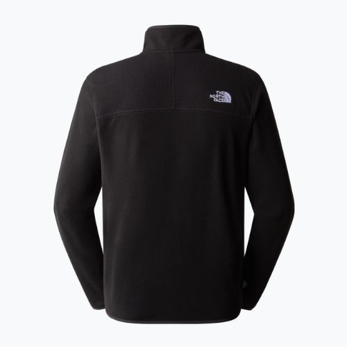 Férfi gyapjú pulóver The North Face 100 Glacier 1/4 Zip fekete