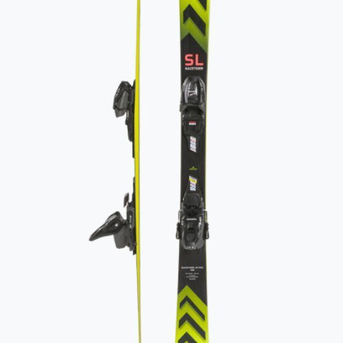 Gyermek lesiklás síléc Völkl Racetiger Junior Pro + 7.0 VMotion Jr flo sárga/fekete