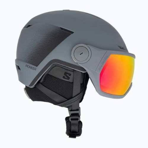 Salomon Pioneer LT Visor S2 síbukósisak ébenfa/piros
