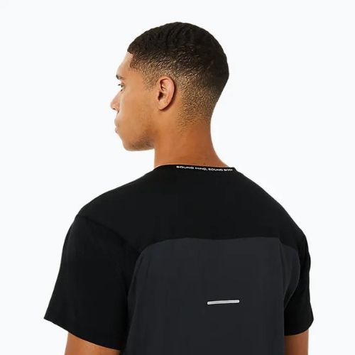 Férfi ASICS Race Top teljesítmény futópóló fekete/grafitszürke