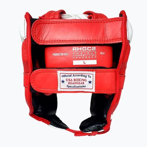 Boksz fejvédő Rival Amateur Competition Headgear red/white