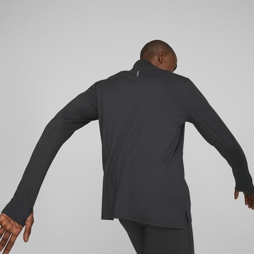 Férfi PUMA Run Favorite 1/4 Zip futó melegítőfelső fekete