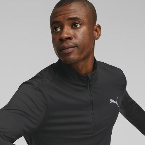 Férfi PUMA Run Favorite 1/4 Zip futó melegítőfelső fekete