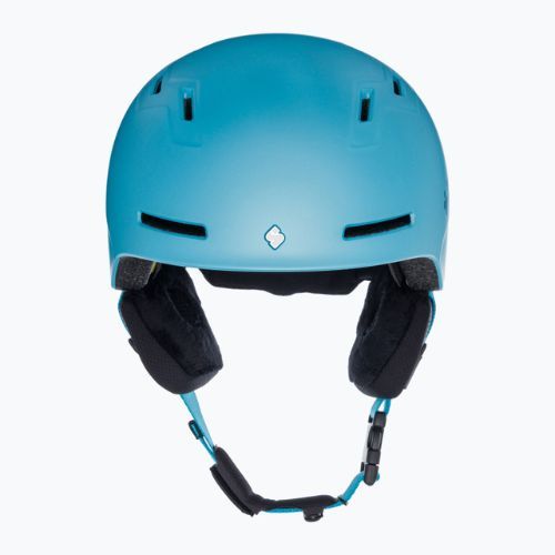 Gyermek síbukósisak Sweet Protection Winder MIPS Jr gleccserkék metálfényű