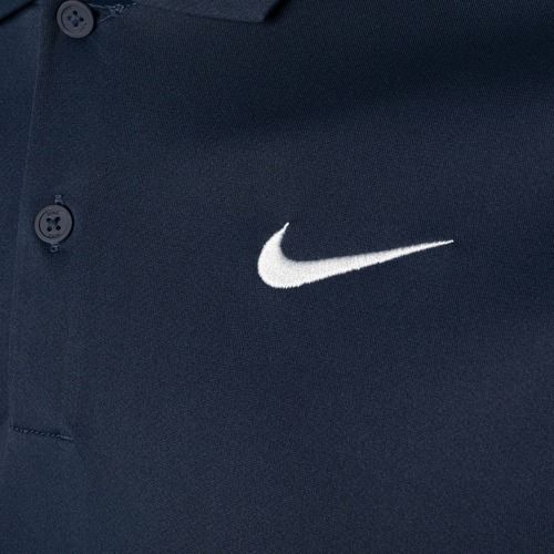 Férfi Nike Court Dri-Fit Polo Egyszínű obszidián/fehér teniszpóló