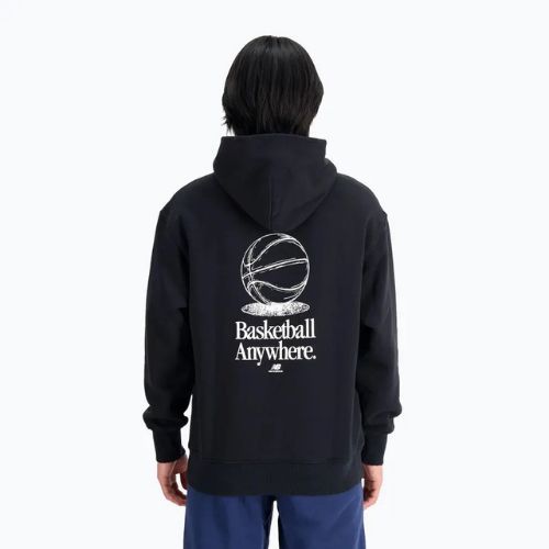 férfi melegítőfelső New Balance Hoops Fleece Hoodie black
