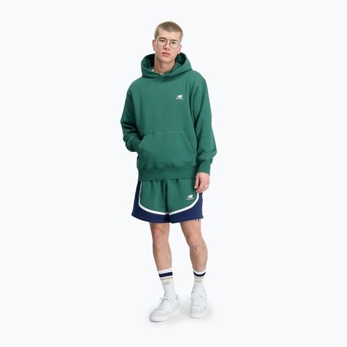 férfi melegítőfelső New Balance Hoops Fleece Hoodie team forest green