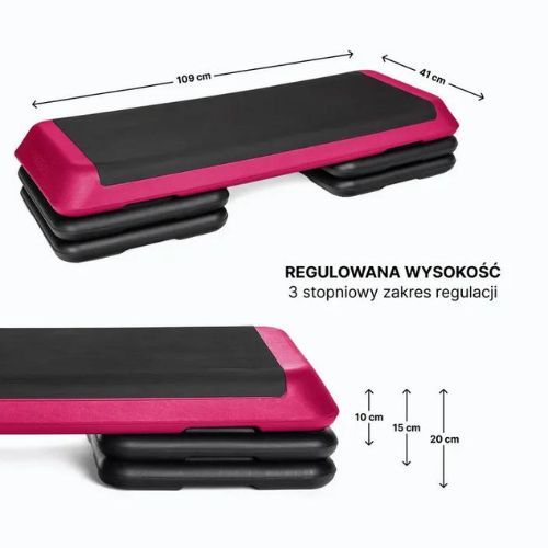 TREXO Aerobic stepper AS01 fekete/rózsaszín