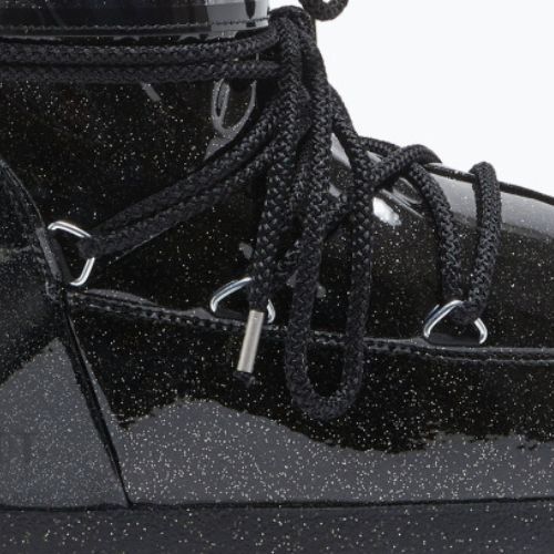 Női Moon Boot Icon Low Glitter fekete hócsizma