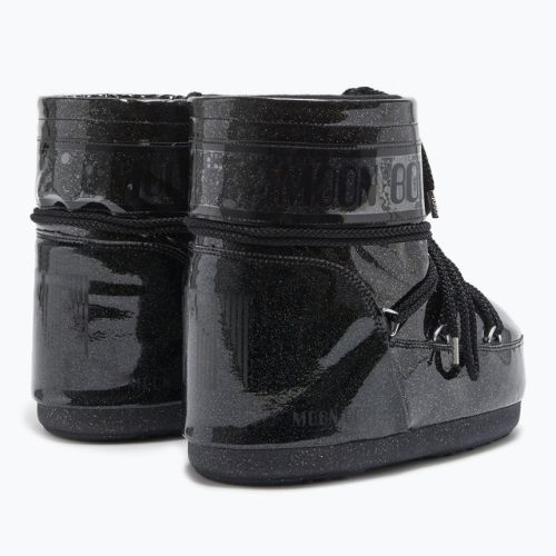 Női Moon Boot Icon Low Glitter fekete hócsizma