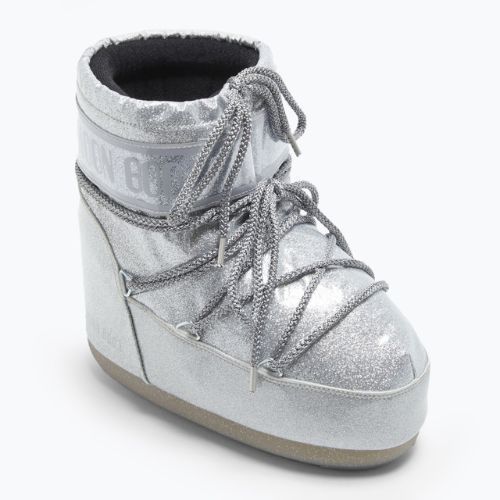 Női Moon Boot Icon Low Glitter ezüst hócsizma