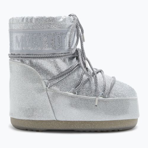 Női Moon Boot Icon Low Glitter ezüst hócsizma