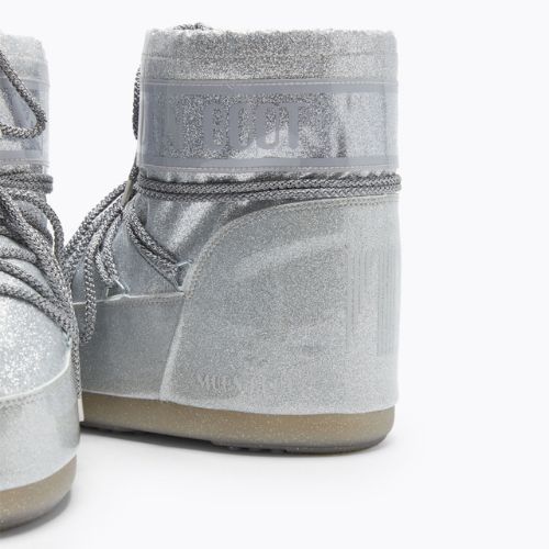 Női Moon Boot Icon Low Glitter ezüst hócsizma